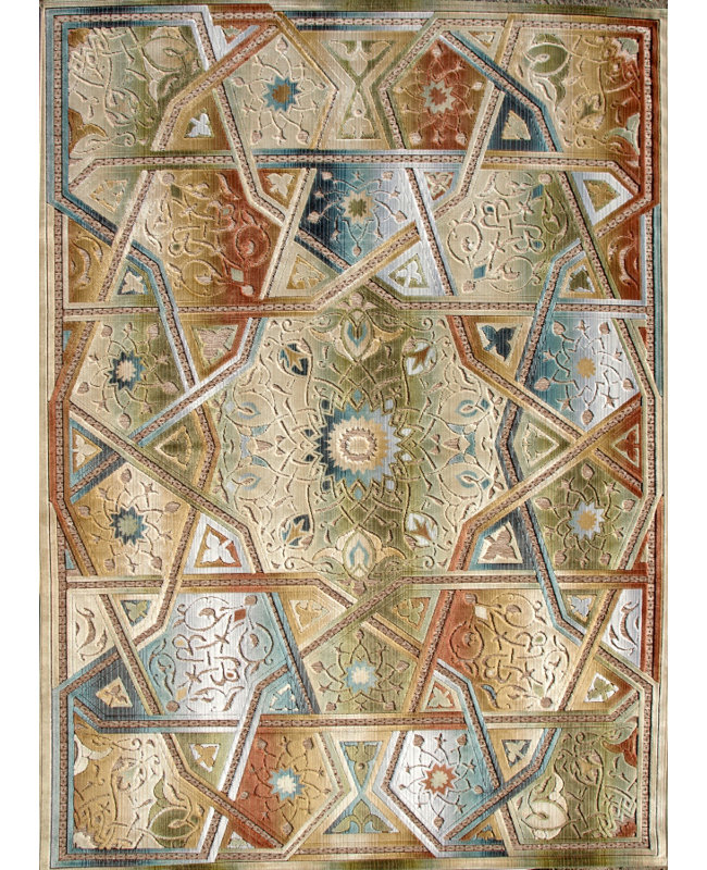 Abstract Viscose Area Rug, Rectangle 110 x 170cm
