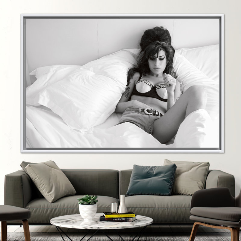 Print on Canvas, Framed Print without Mat, 25 cm H x 35 cm W, White