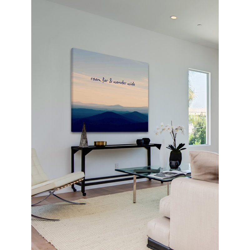 « roam far & roaming wide » par robin, reproduction d’art sur toile tendue, H 40 po x l 40 po x P 1,5 po