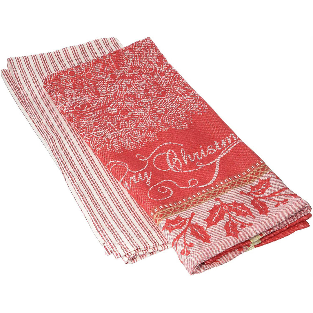 Edge Cotton Dish Cloth Kitchen Towel The Holiday Aisle®