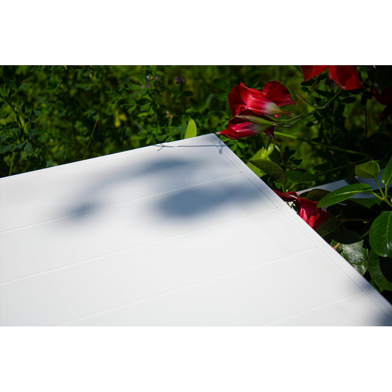 Zirke Wood Garden Bench, White