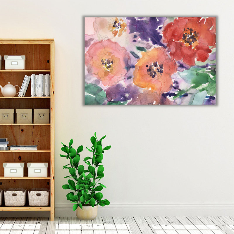 Floral Glamour I - reproduction d'art sur toile, H 24 po x l 36 po