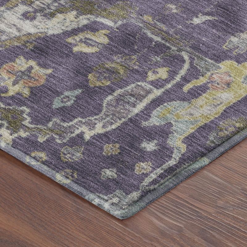Tapis lavable à la machine de qualité supérieure Mayfield AMF2233, Aubergine, 9 pi x 12 pi