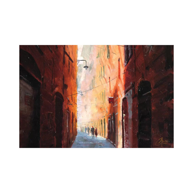 Italian Street On A Cool Afternoon by Christopher Clark - Wrapped Canvas Print, 20.32 cm H x 30.48 cm W