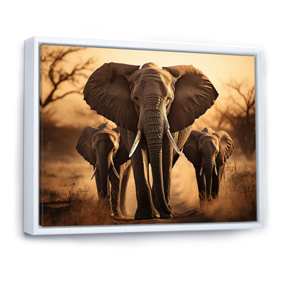 «Elephant Shadows Of Serenity I», art sur toile éléphant