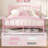 Metal Bed Frame,Heart-Shaped Decorative Headboard and Footboard, Heavy Duty Metal Slat Support-1269372713-1269372714