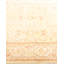 Tapis ivoire / orange noué à la main de conception unique 6 pi x 6 pi 3 po Oakhur