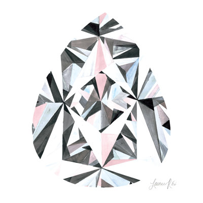 Blush Tear Diamond - Wrapped Canvas Print