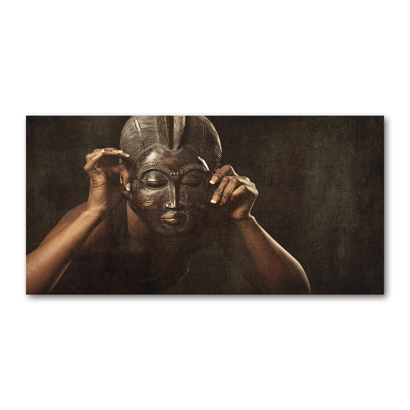 African Mask - Wrapped Canvas Print