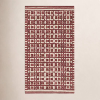 Freya Hand-Woven Geometric Wool Rug