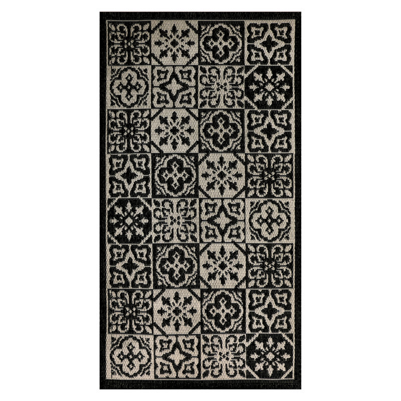 Tapis d'intérieur gris anthracite 31,5 po x 59 po Dina