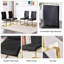 Ensemble de table de salle à manger noir pour 8 personnes, ensemble de table de salle à manger de 78,7 po avec pieds chromés, ensemble de table et chaises de cuisine moderne pour 8 personnes, salle à manger ultrabrillante et robuste-470620824-470453073