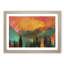 Trees at the Foot of a Setting Sun in Abstract - Picture Frame Painting Print on MDF-55767672-55767671