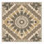 Tapis moelleux moelleux à motif de blocs d'inspiration mondiale gris et beige-368524432