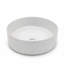 Lavabo-vasque en céramique blanche de 40,6 cm x 40,6 cm avec émail anti-taches