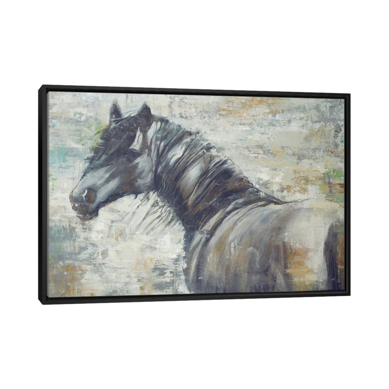 «On the Wind», reproduction sur toile, H 18 po x l 26 po x P 1,5 po, Toile encadrée noire, Pas de tapis