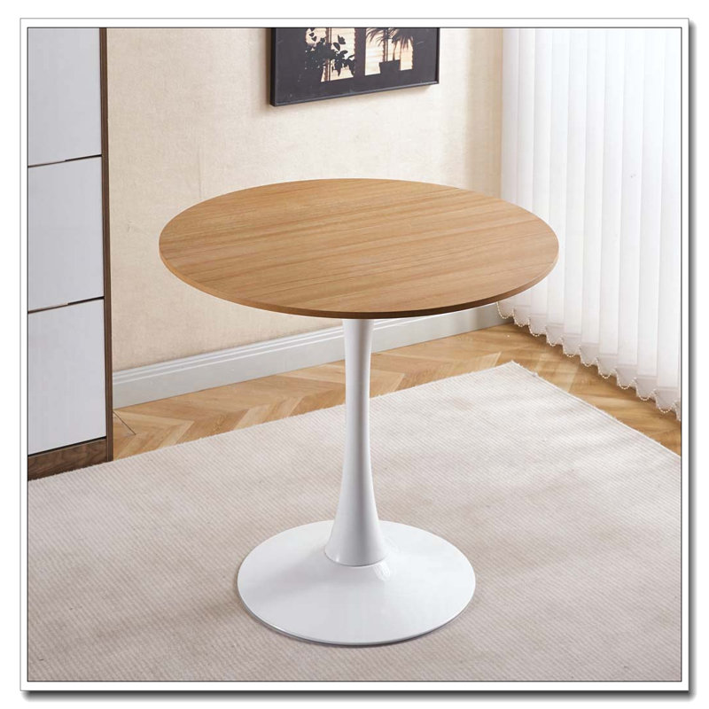 31.5"Dining Table for 2-4 people, 28.74"H x 31.5"L x 31.5"W, Oak, White