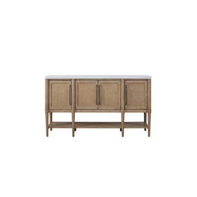 Cement Topped Server With Cane Insets