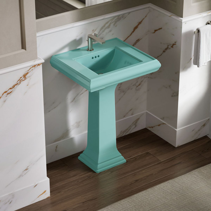 Memoirs Bathroom Sink Pedestal Only, Spring Green