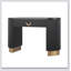 Console moderne Mirod avec conception nervurée verticale, rangement compact avec tiroir fonctionnel