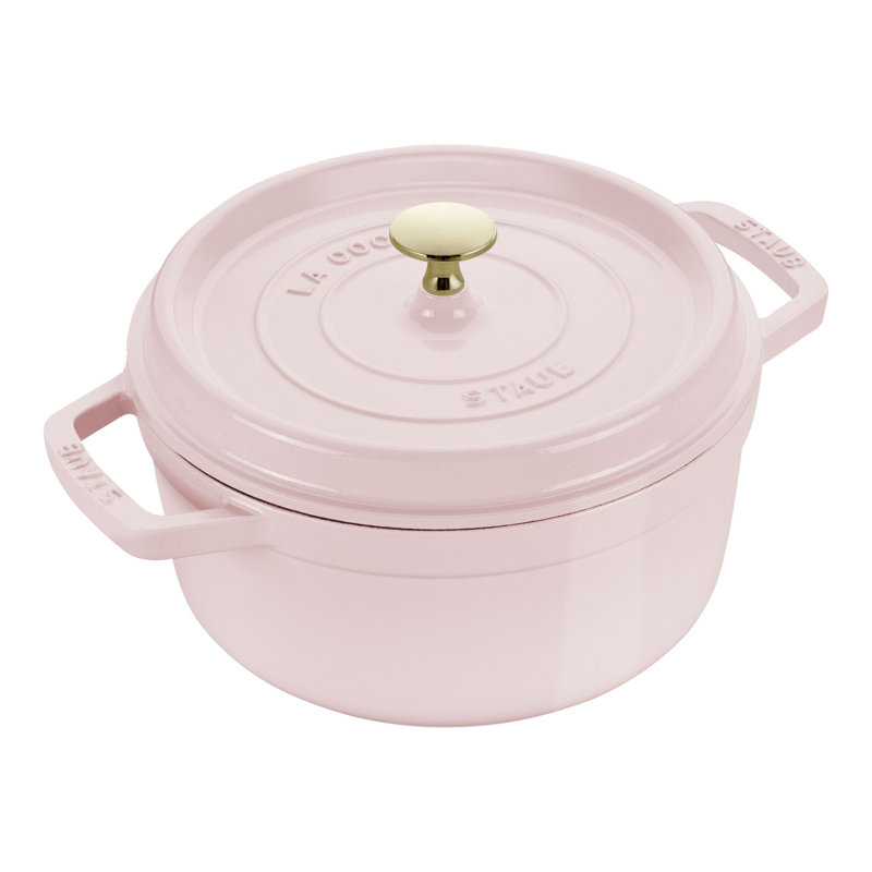 STAUB La Cocotte Cocotte ronde en fonte 2,5 L, Sorbet Rose, 2.5 quarts