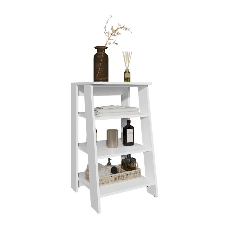White Shelf Organizer, Efficient For Bath & Living Room Versatile Spaces, White