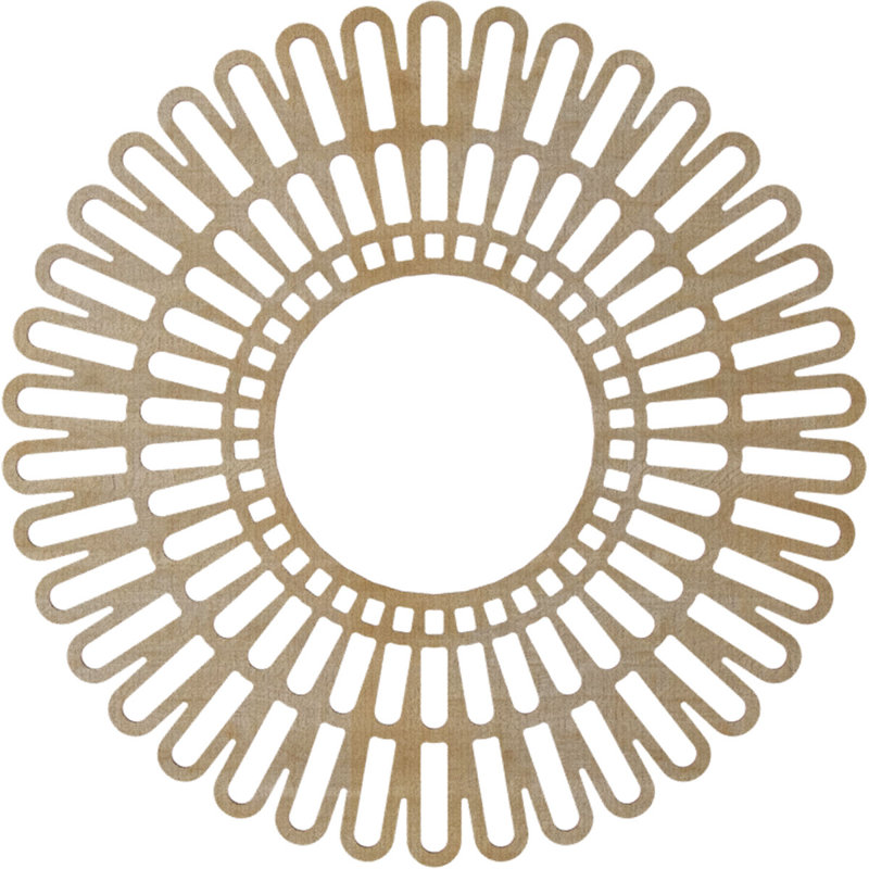 Médaillon de plafond en bois Cornellius, Hickory, H 32 po x l 32 po x P 0,25 po