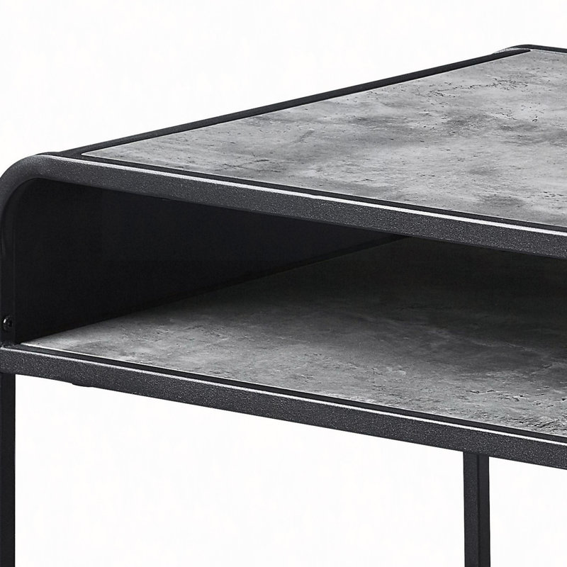 Table basse en béton à 1 tablette