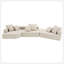 Canapé modulaire surdimensionné surdimensionné, ensemble de canapé de plancher Boucle de luxe, canapé convertible compressé, canapé spacieux rempli de mousse pour le salon, combinaison gratuite de 3 PC