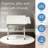 White Jigsaw Puzzle Table – Adjustable Height & Tilt, Felt Trays, Storage