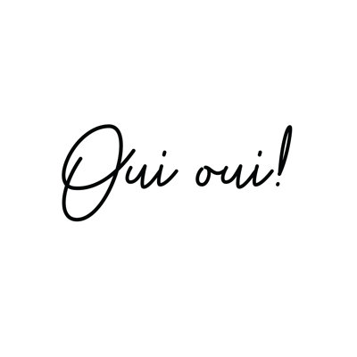 Oui Oui - Wrapped Canvas Print