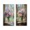 «Pastel Summer Bouquet Flowers at the Barn I» - ensemble de 2 impressions murales botaniques roses en métal