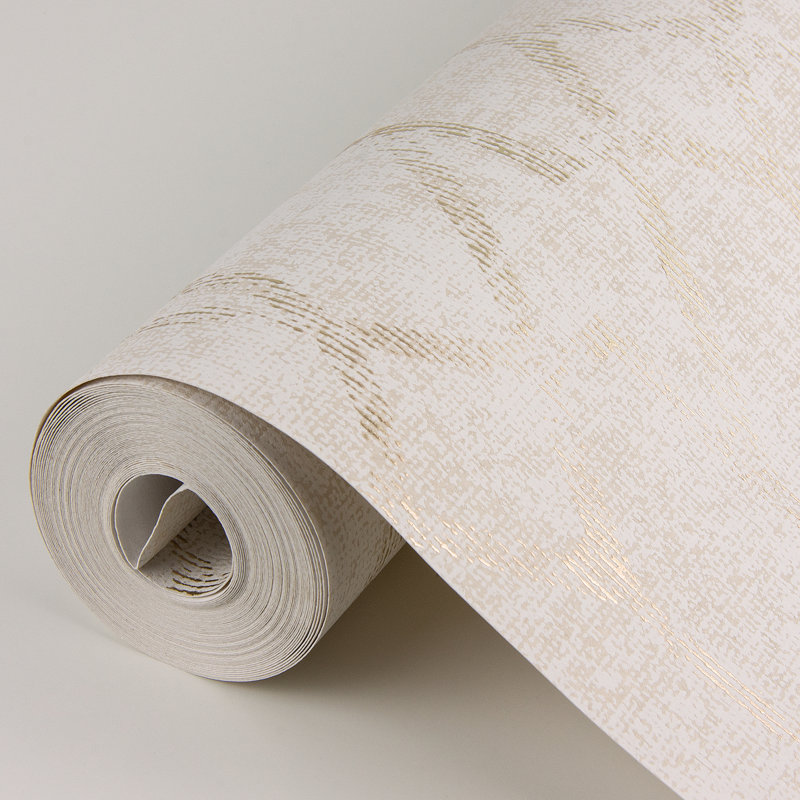 Rouleau de papier peint L 33 pi x l 20,9 po Trellis de Cristal, Blanc cassé