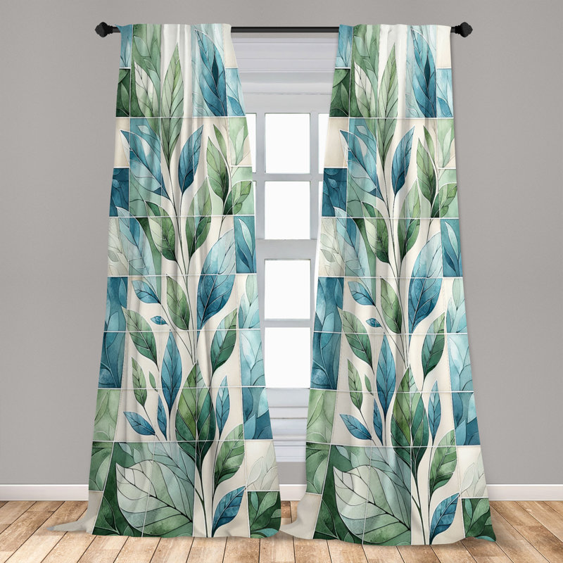 Semi Sheer Curtain Pair, 56" W x 63" L