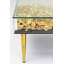 Coffee Table Gold Flowers 120x60