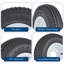 Lot de 2 pneus de remorque 4.80-8 (4.80x8 / 480-8 / 4.80-8) avec jantes de 8 pouces, 5 trous sur 4,5 pouces, indice de charge C, 6PR