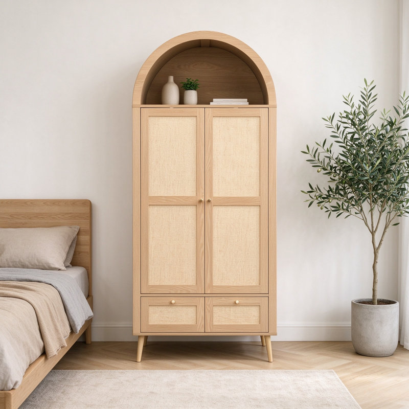 2 Door Wardrobe, Natural