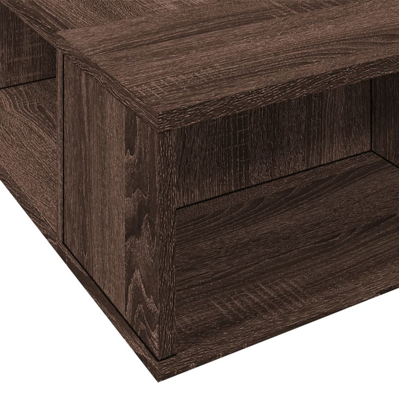 Vidaxl Bed Frame Engineered Wood, Brown Oak, 90 x 200cm