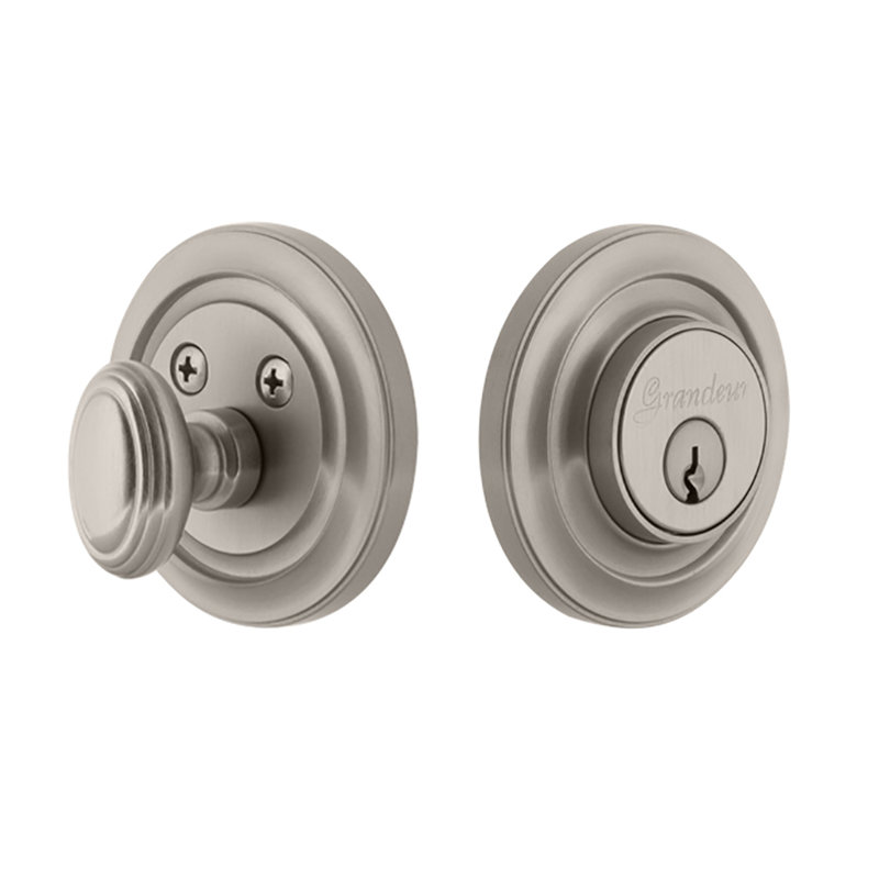 Pêne dormant cylindrique circulaire, 2.75", Nickel satiné