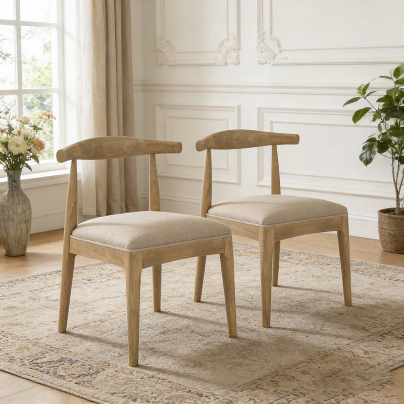 DINING CHAIR SET, light brown