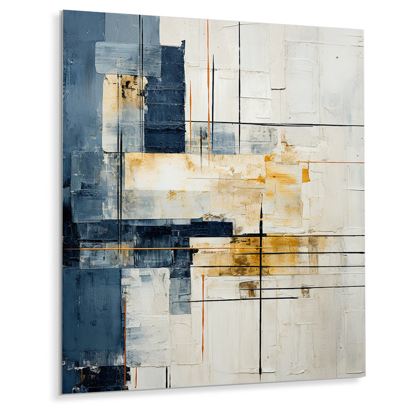 - Reproduction d'art mural abstrait en métal, H 20 po x l 12 po