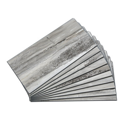 Panneaux de mur / dosseret à emboîtement en vinyle 23,2 po x 11,1 po Palisade en granite Louvre (paquet de 10)