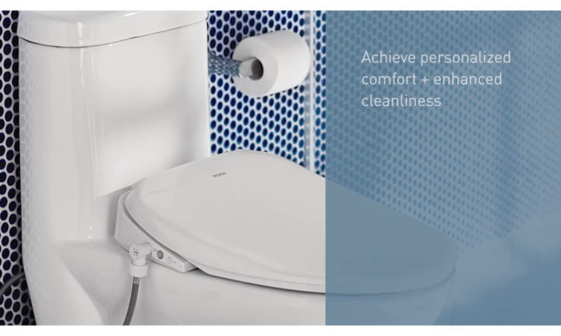 White Elongated Electronic Bidet Seat with Heated Function