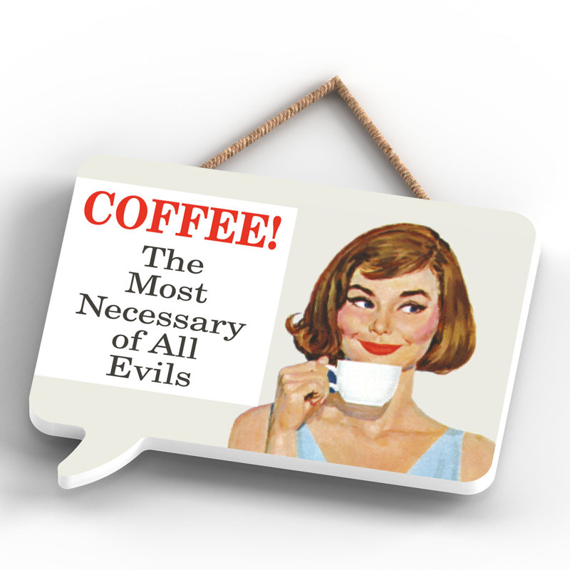 Pinup Coffee Necessary - Print on MDF