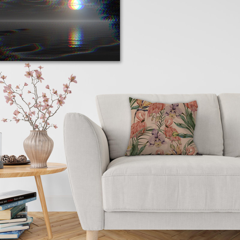 Housse et insert de coussin extérieur Flamingo, 16 po x 1 po
