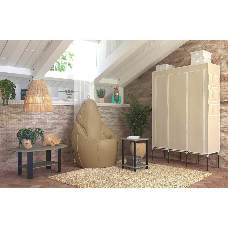 Yreka End Table Set, French Oak Gray, Black