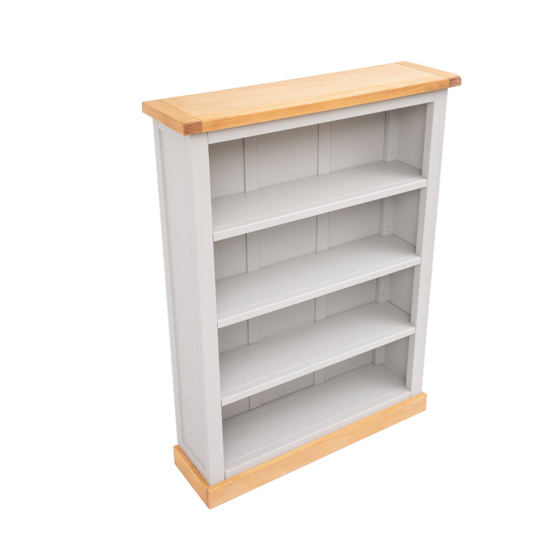 Middlebrook 120cm H Standard Bookcase, Light Grey, 120cm H x 89cm W x 25cm D
