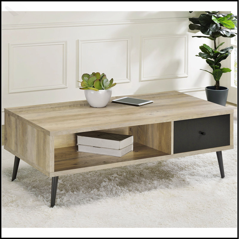 Table basse en bois d'ingénierie à 1 tiroir Balboa