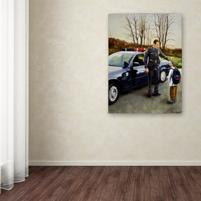 « policière », impression sur toile tendue