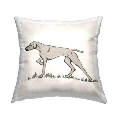 Coussin décoratif à motif d'animaux de chasse «Focused H chasse» par Grace Popp